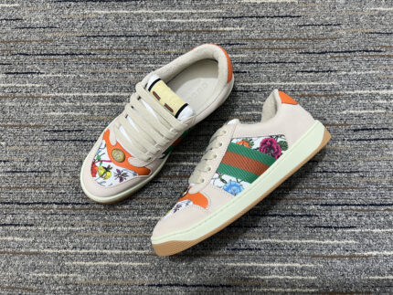 Floral Cream Slip-On Sneakers